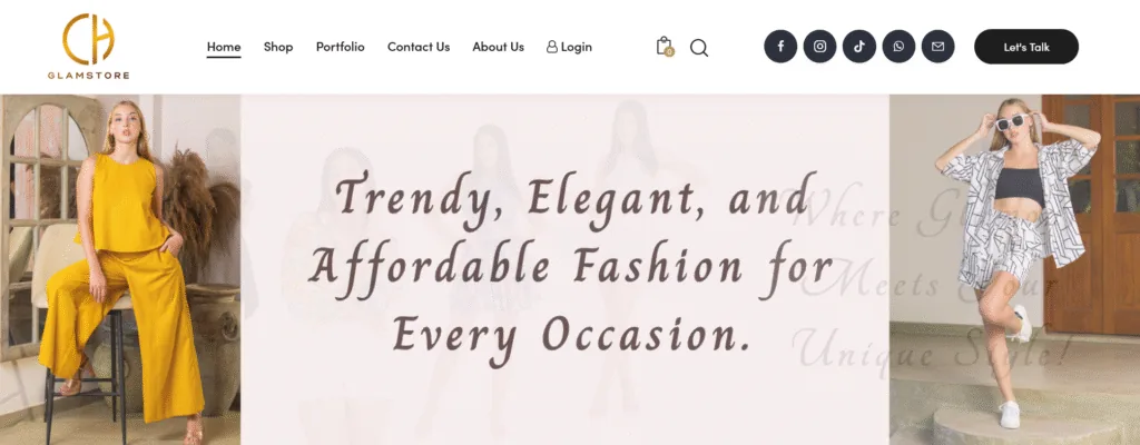 Screenshot of CH Glamstore Sri Lankas Exclusive Fashion Clothing Store