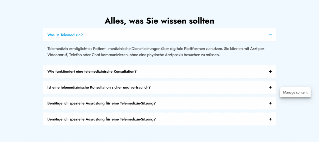 Screenshot of Telemedizin Plattform – Digitale Arztberatung Online Rezepte
