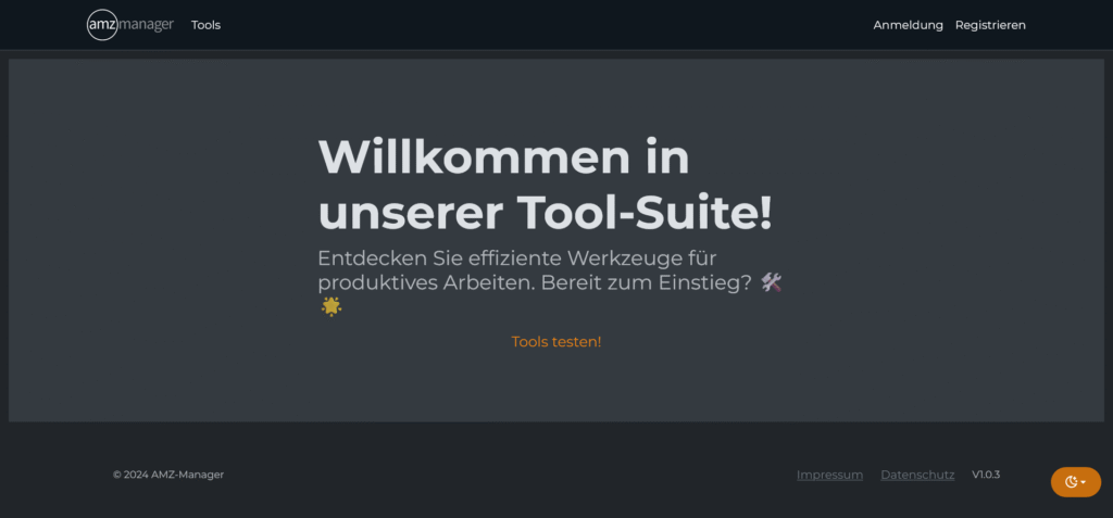 Screenshot of AMZ Manager KI Tools