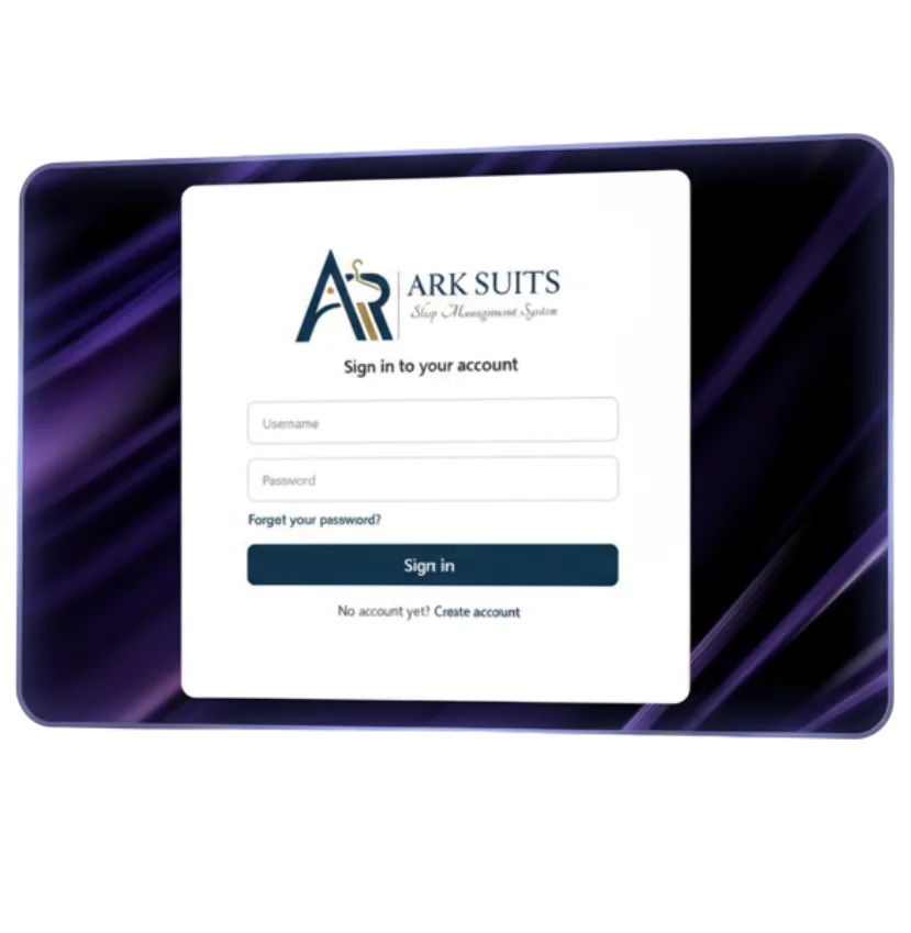 The ArkSuit ERP sign-in screen